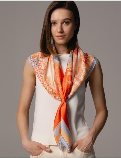 Картинка Шовкова хустина «Garden Orange»